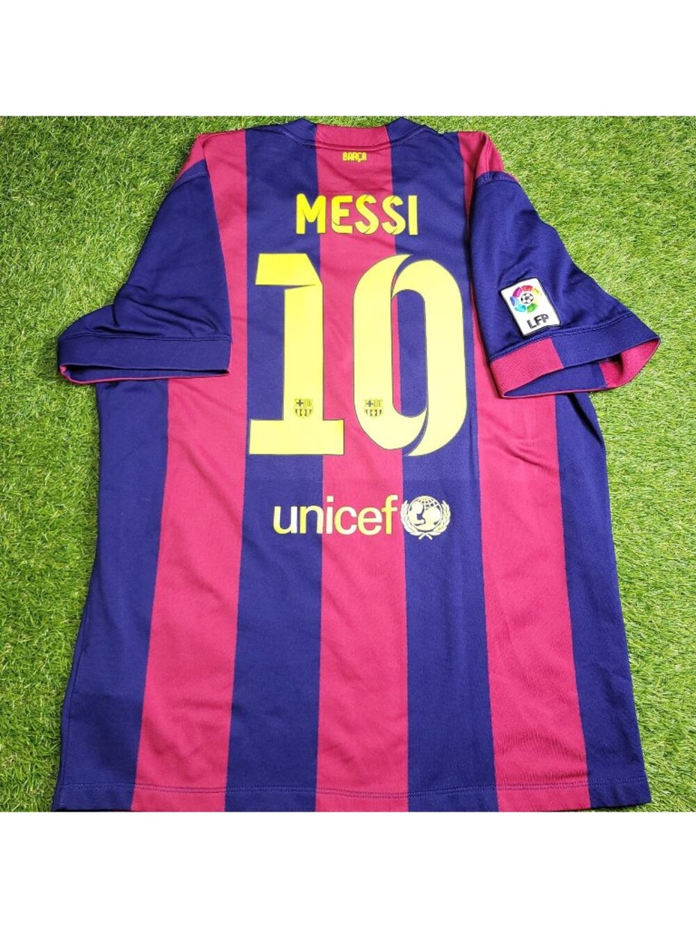 Messi Barcelona 2014 2015 TREBLE SEASON Soccer Jersey Shirt XL SKU# 610594-422
